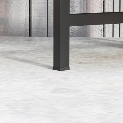 Outsunny Blumentopfständer, Pflanzenständer mit 6 verstellbaren runden Ebenen, Eckständer für Pflanzentöpfe, Metall, Schwarz