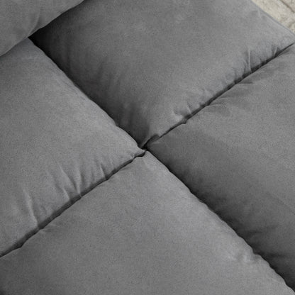 HOMCOM Bodenstuhl Bodensessel mit Liegefunktion Verstellbarer Rückenlehne Sitzkissen Relaxsessel zum Fernsehen, Lesen Meditationsstuhl Lazy Sofa Lesesessel für Meditation Yoga Büro Grau