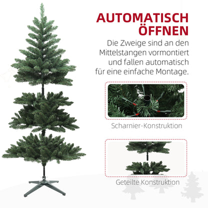 HOMCOM Weihnachtsbaum, Nordmanntanne, naturgetreu, breit & üppig, 150 x Φ100 cm, Grün