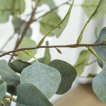 HOMCOM Künstliche Pflanze, Kunstbaum, naturgetreu, Zementtopf, wartungsfrei, Grün