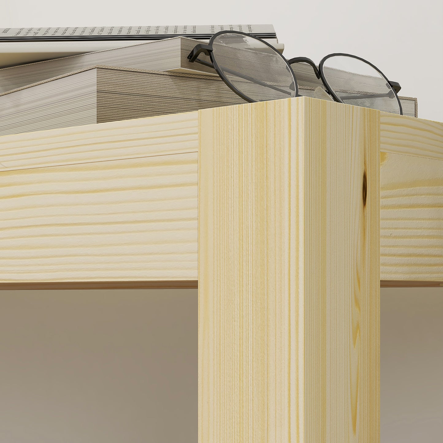 HOMCOM Sitzbank, Platz für 3 Personen, bis 330 kg, Kiefernholz, 175x33x45 cm