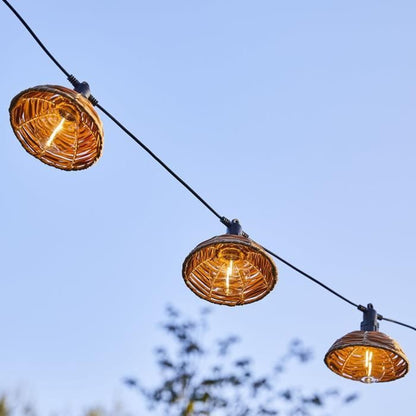 Outdoor light garland - LUMISKY - COTTAGE - 5.70 m - 10 transparent globes - warm white LED