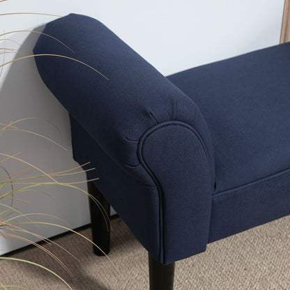 HOMCOM Gepolsterte Sitzbank für Schlafzimmer und Flur, bis 130 kg belastbar, 102 x 36 x 51 cm, Blau