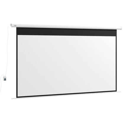HOMCOM Beamer-Leinwand, 16:9 Format, Fernbedienung, 266 x 149 cm (120 Zoll), Weiß