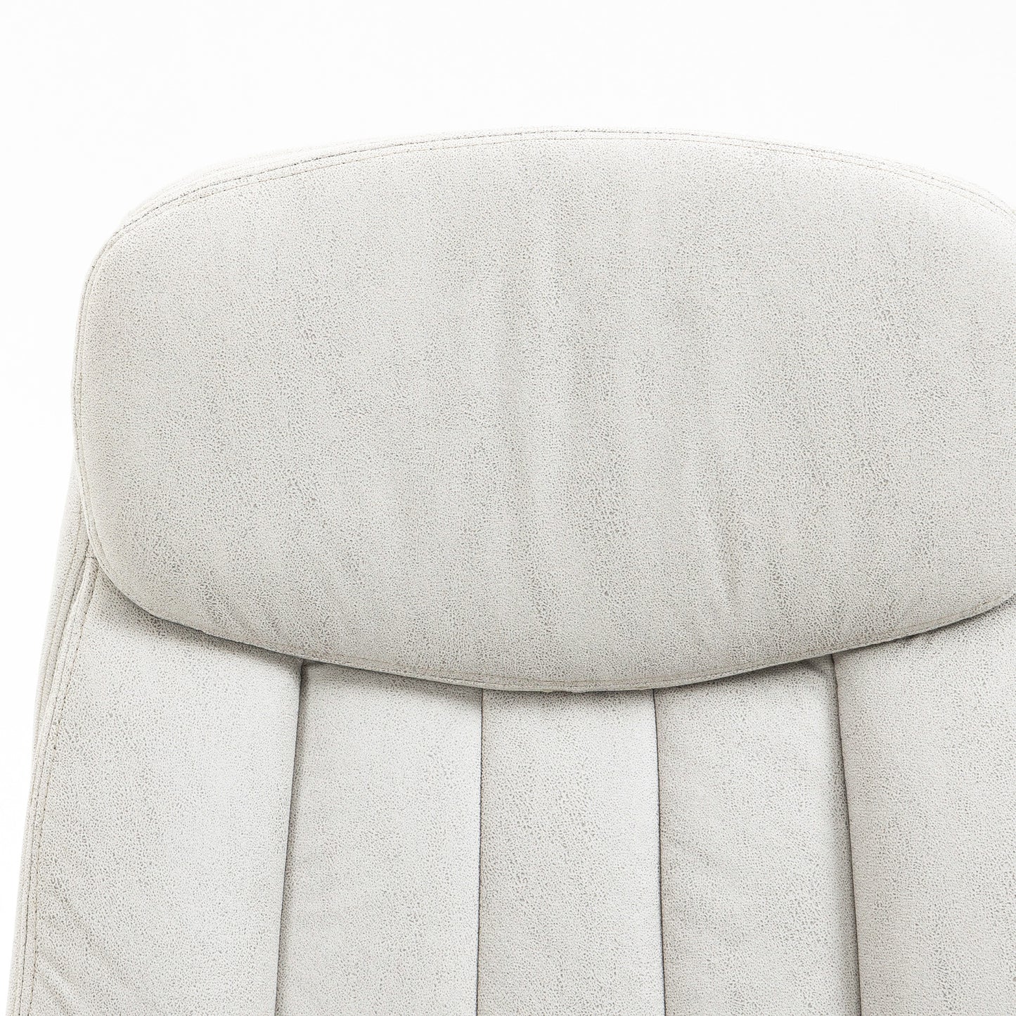 Vinsetto Bürostuhl mit Massage- und Heizfunktion, ergonomisch, 66x67x110-118cm, Cremeweiß