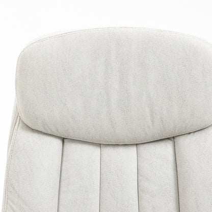 Vinsetto Bürostuhl mit Massage- und Heizfunktion, ergonomisch, 66x67x110-118cm, Cremeweiß