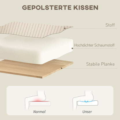 HOMCOM Drehbarer Polstersessel mit Fußhocker, Moderner Recliner-Sessel für Wohnzimmer, Schlafzimmer, Homeoffice, Beige