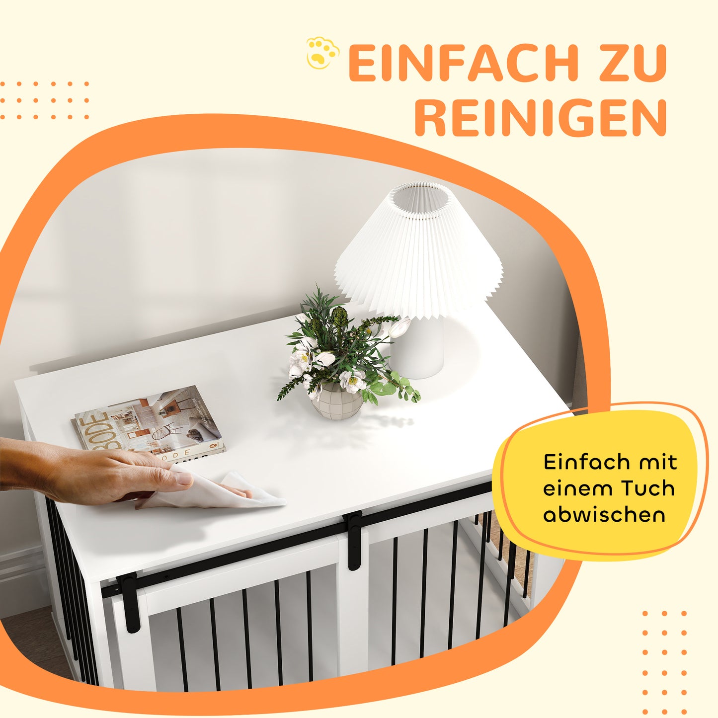 PawHut Hundebox mit Schiebetür, Belüftung, Spanplatte och Stahl, 98 x 58 x 61 cm, Valnusse