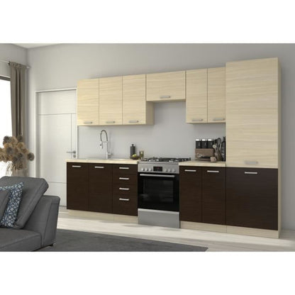 CHAMONIX High corner unit 60/60 - Light oak decor - L58 x D58 x H72 cm