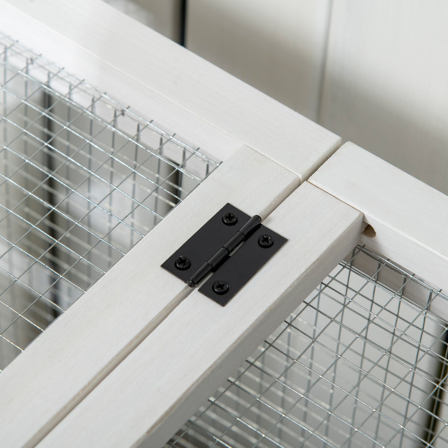 PawHut Kleintierstall für Zwergkaninchen, Meerschweinchen, mit Rädern, 108 x 58 x 73,5 cm, Grau