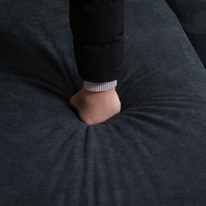 HOMCOM Ecksofa, Couchgarnitur, mit wendbarer Chaiselongue, 197 x 139 x 91cm, dunkelgrau