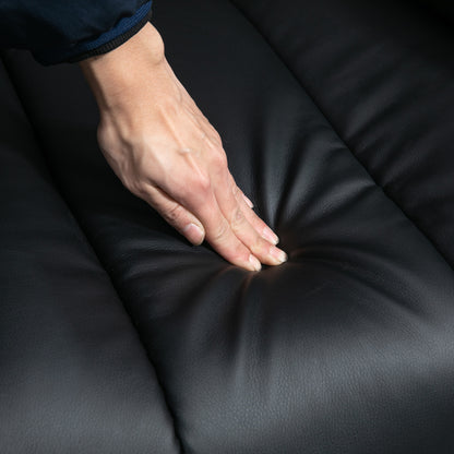 HOMCOM Relaxsessel mit Aufstehhilfe, inkl. Fußstütze und Kopfstütze, 1 Fernbedienung, Schwarz