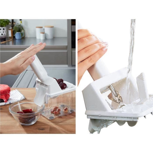 Plum pitter - LEIFHEIT - 37300 - Automatic - Easy and fast - Up to 15 kg - White