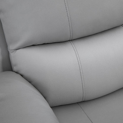 HOMCOM Relaxsessel, Liegesessel, neigbare Rücklehne, drehbar, Wippfunktion, mit Fußstütze, Stahl, grau, 93 x 100 x 98Hcm