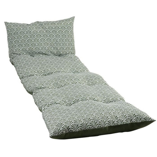 PRIVATE GARDEN - NORWAY AVOCADO SNOWFLAKE SUN LOUNGER - Water-repellent fabric