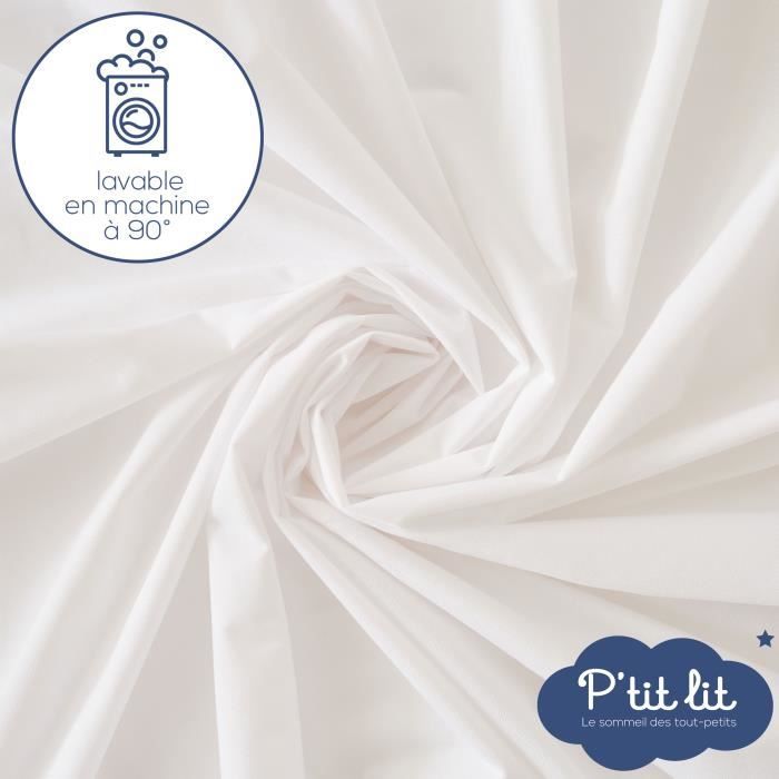 Set of 2 Baby Mattress Protectors - 60x120 cm - Waterproof and Micro Breathable Mattress Cover - Washable at 90°C - Soft and Silent