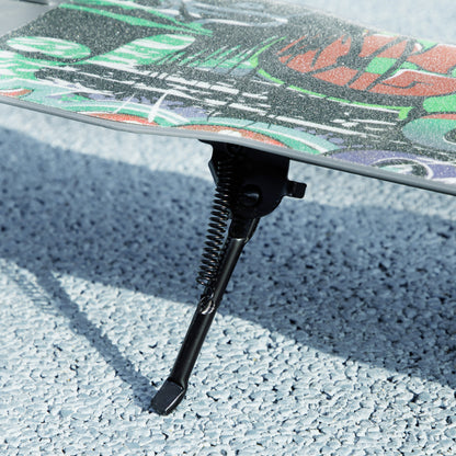 AIYAPLAY Tretroller, höhenverstellbar, Hinterradbremse, faltbar, 100 kg belastbar, Grün