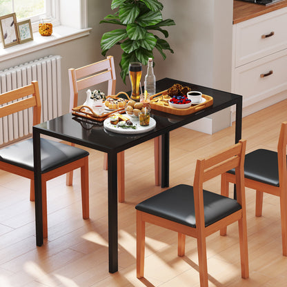 HOMCOM Esstisch Küchentisch großer Tisch, modernes Design, 120 cm x 60 cm x 75 cm, Schwarz