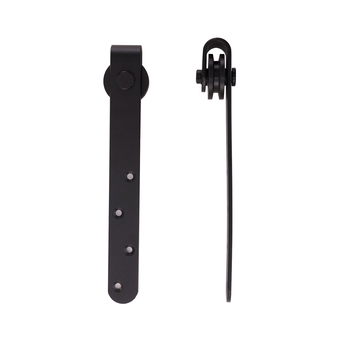 HOMCOM Schiebetüren-Beschlagsatz 180 cm Komplett-Set mit Schienen, Rollen, Anti-Sprung-Vorrichtungen Kohlenstoffstahl