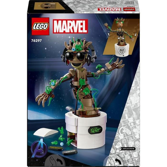 LEGO Marvel 76297 Baby Groot Dance, Animated Building Toy for Kids