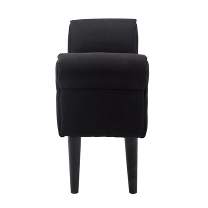 HOMCOM Sitzbank, Bettbank, zeitloses Design, weiche Polsterung, bis 130 kg, schwarz, 102 x 36 x 51 cm