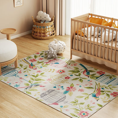 HOMCOM Landteppich, vielseitig einsetzbar, Polyester, leichte Pflege, rutschfest, Bunt