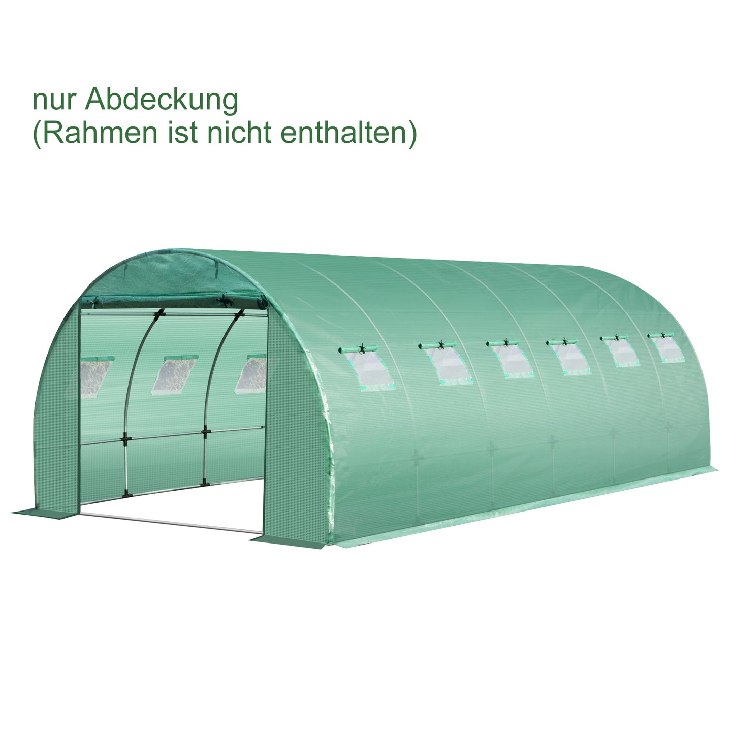 Outsunny Gewächshausfolie 6x3x2m, wasserdicht Gartenfolie mit UV Schutz, Folie aus PE, Abdeckplane für Gartenarbeit Treibhaus Folientunnel, Tunnelfolie für Außenbereich, Pflanzen, Grün