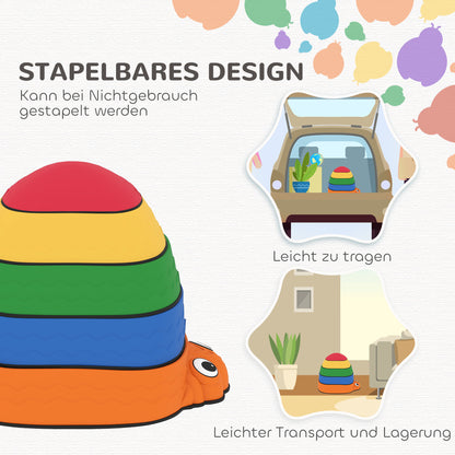 AIYAPLAY Balanciersteine für Kinder 5 Stück Rutschfest stapelbar 2-8 Jahren für Drinnen Draußen