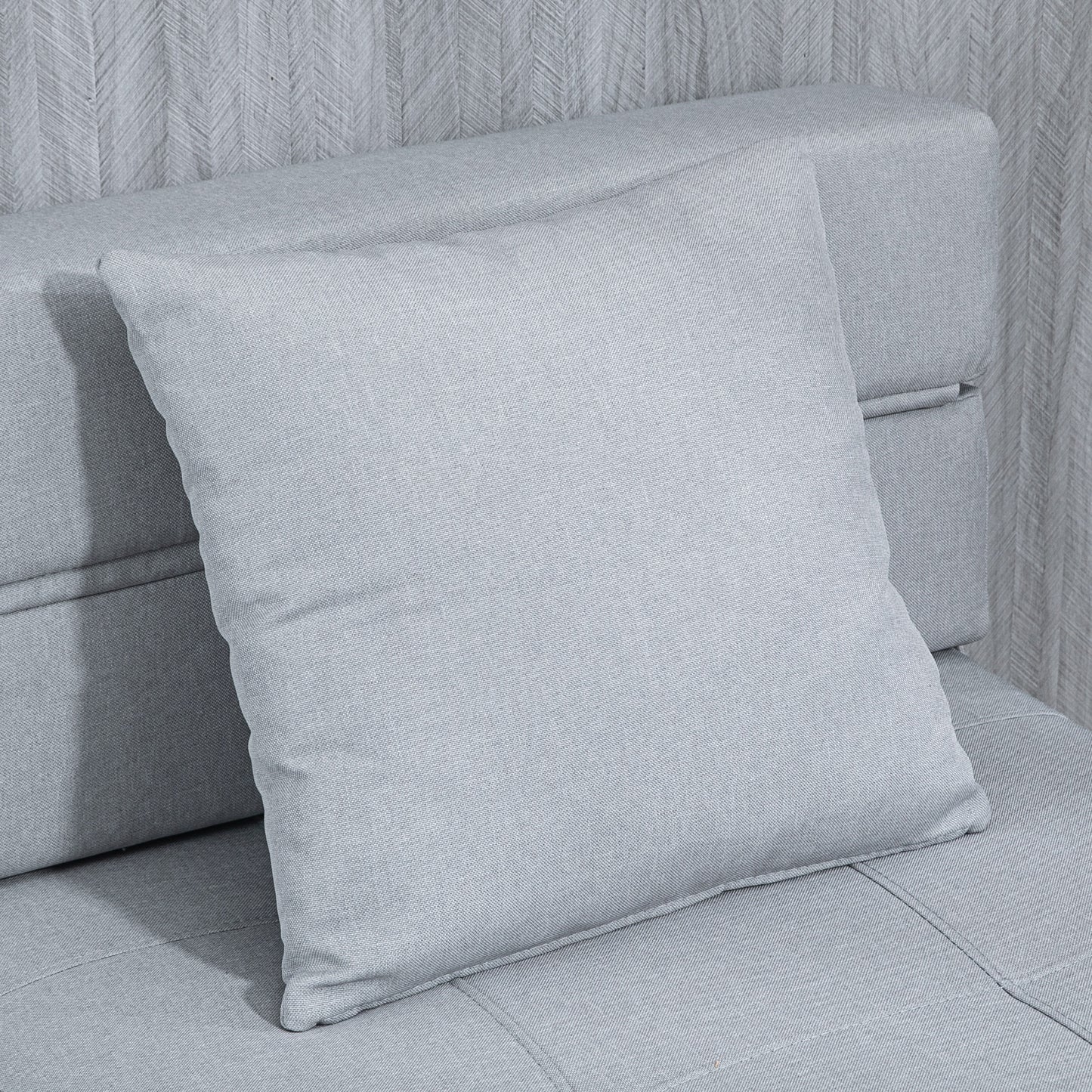 HOMCOM Relaxsessel Liegesessel Sessel mit Bettfunktion, inkl. 1 Kissen, 70 cm x 70 cm x 61 cm, Hellgrau