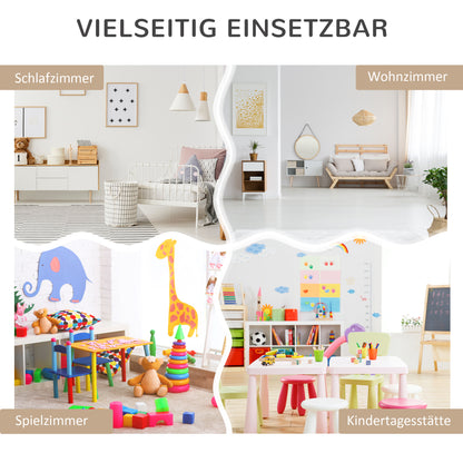 HOMCOM Kinderregal mit Schublade, Bücherregal mit Fächern, 60 x 29,9 x 90 cm, Grau