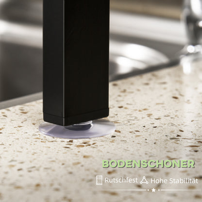 HOMCOM Abtropfgestell, längenverstellbar 51-93 cm, viele Elemente, flexible Anordnung, 93 x 30 x 52cm, schwarz