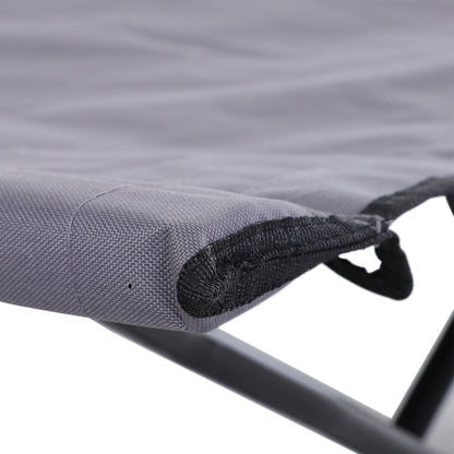 Outsunny Campingliege, Campingbett für bis zu 2 Personen, 193L x 125B x 40H cm, Grau