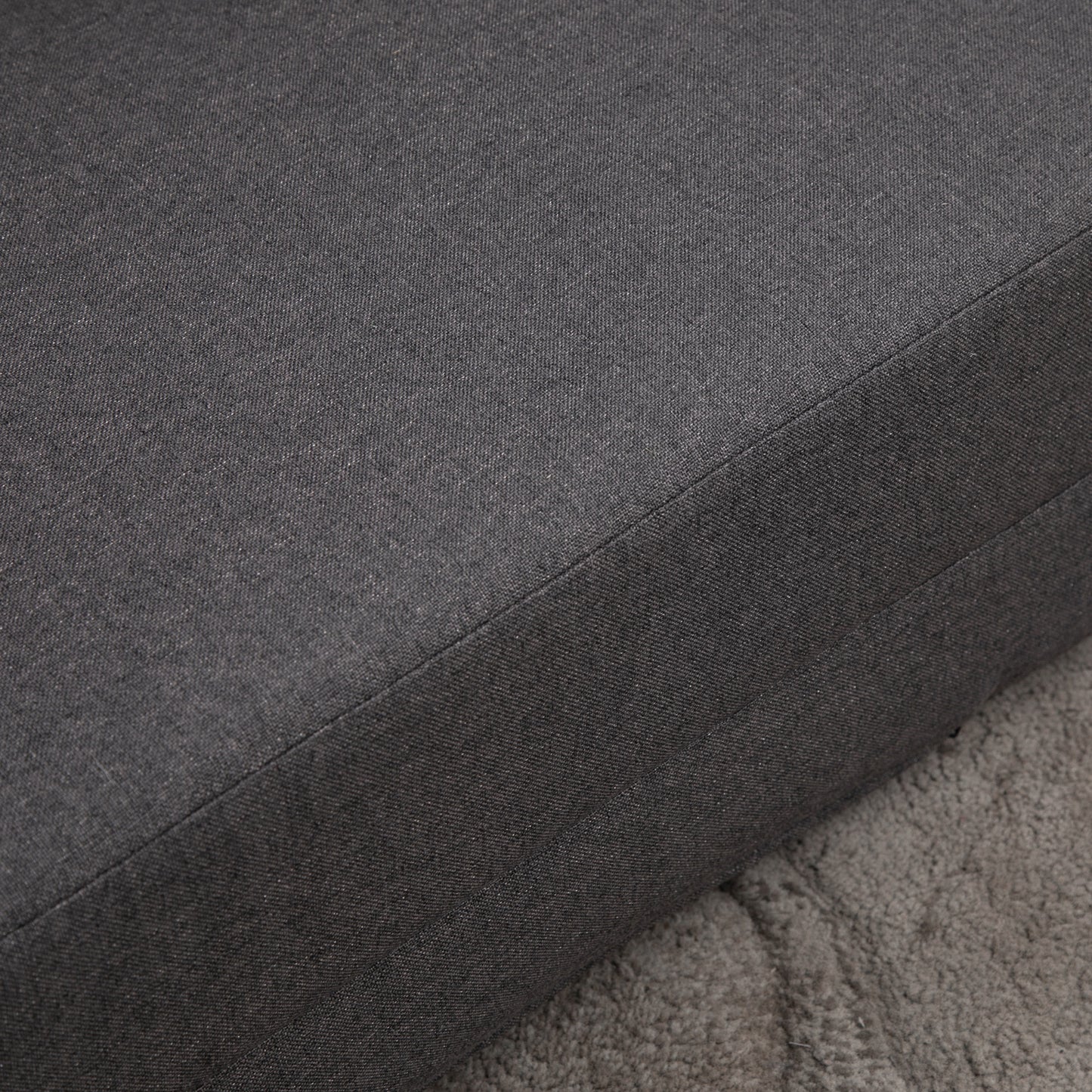 HOMCOM Bodensessel Klappmatratze Schlafmatte, 2-in-1-Design, abnehmbares Kissen, 60 x 80 x 56 cm, Dunkelgrau