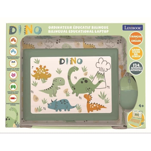 Lexibook - Bilingual educational computer Dinosaur - 124 activities (EN/FR)