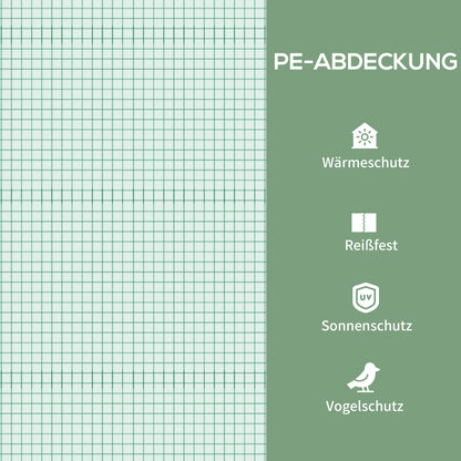 Outsunny Folien-Gewächshaus, Treibhaus, Mini-Gewächshaus, Pflanzenhaus, Frühbeet, 4 Regalfächer, 69 x 50 x 165 cm, Grün
