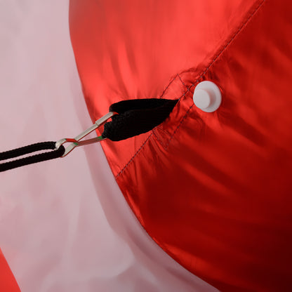 Outsunny Weihnachtsmann auf Motorrad, Gartendeko, LEDs, aufblasbar, wetterfest, 180 x 95 x 170 cm