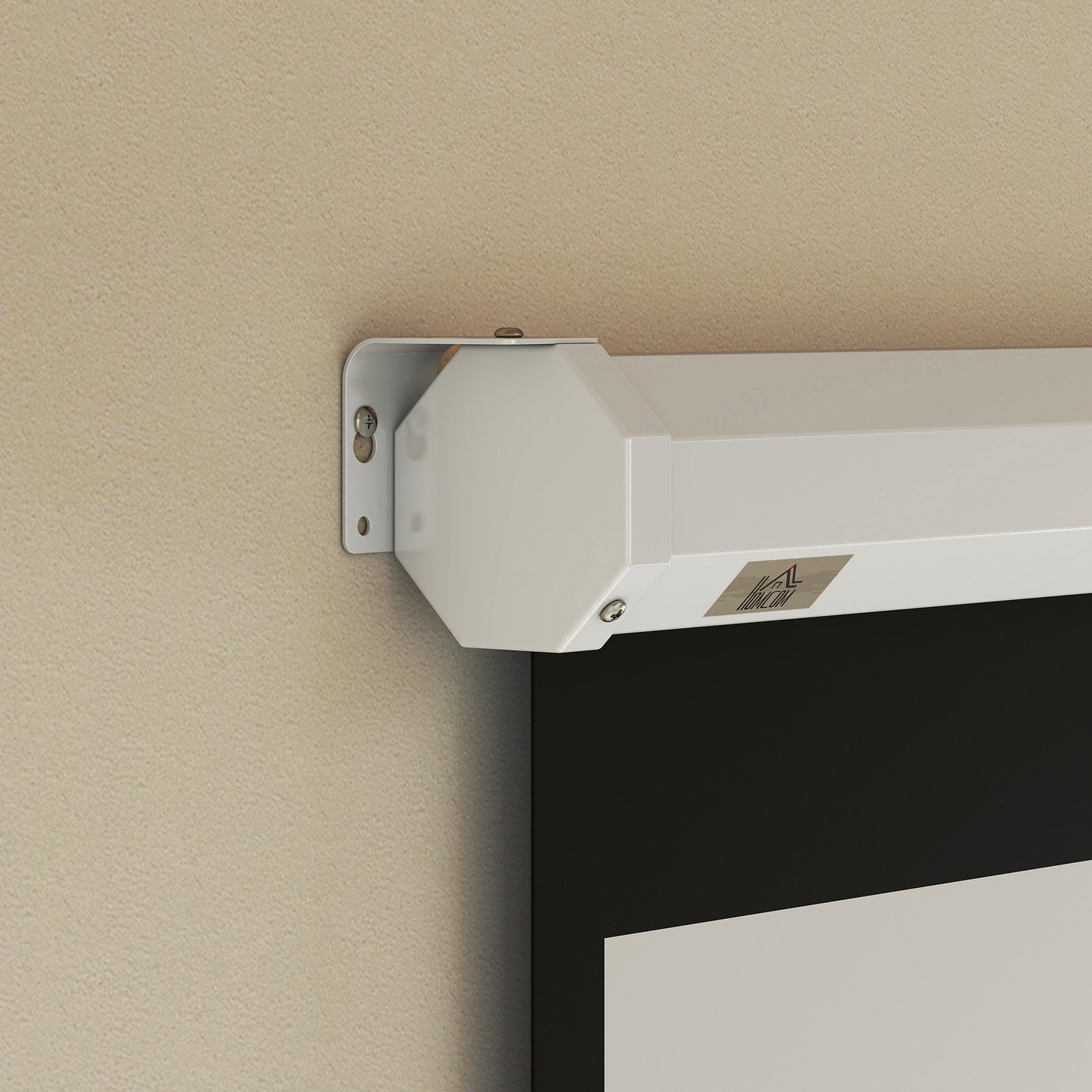 HOMCOM Beamer Leinwand 152 x 152 cm 85 Zoll 1:1 HD 4K Projektionsleinwand für Heimkino Büro-Präsentationen