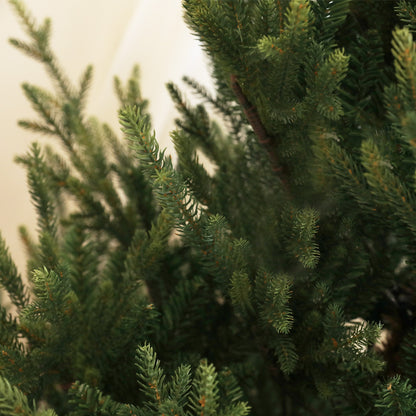 HOMCOM Künstliche norwegische Fichte, Weihnachtsbaum mit 1046 Spitzen, Metallsockel, Grün