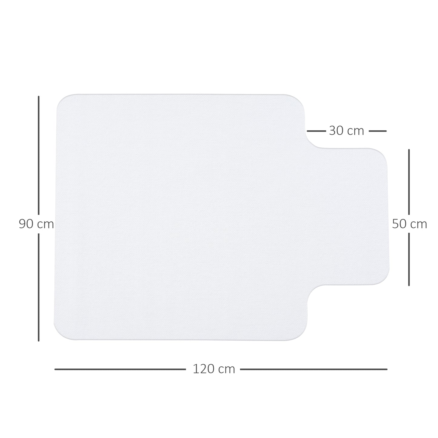 HOMCOM Stuhlunterlage für Hartböden, 90 x 120 cm, rutschfest, transparent Bodenmatten zum Schutz von Holz und Fliesen, für Büro und Zuhause