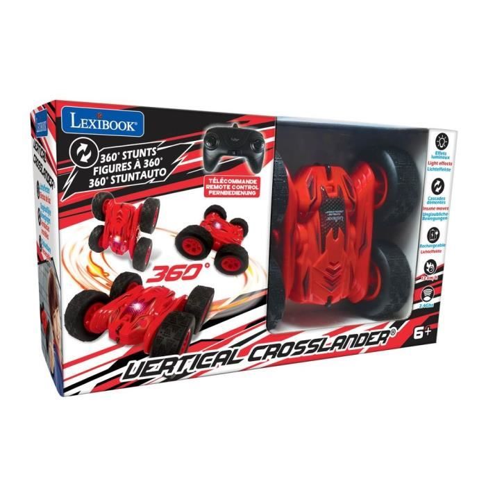 LEXIBOOK - Tumbling Crosslander Rechargeable remote control car - 360 ° rotation, driving on 2 wheels and lights
