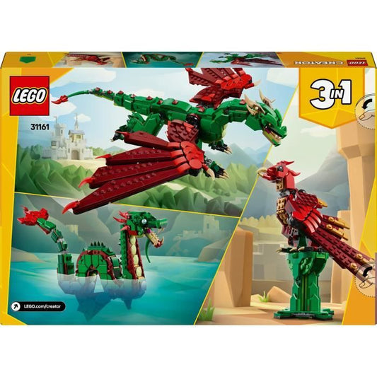 LEGO Creator 31161 3-in-1 Medieval Dragon - Building Toy for Boys Ages 9 and Up