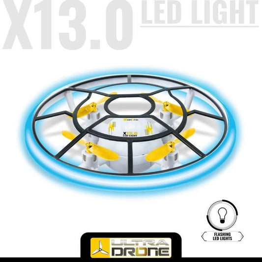 MONDO MOTORS - Radio -controlled drone - Light effects - Ultradrone X13 LED Light - Diametre 13cm
