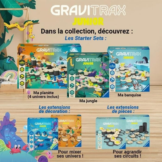 Gravitrax Junior - Starter Set My Jungle 97 pieces - Marble circuit - Creative construction game - Ravensburger - Ages 3 and up
