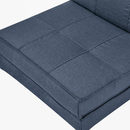 HOMCOM Bodensofa klappbar Schlafsessel Bodenstuhl 5-stuhfig verstellbar Klappsessel Schlafsofa Sofabett Einzelsofa Blau 61 x 73 x 58 cm
