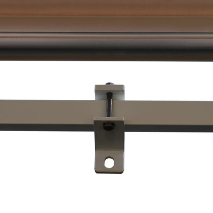 Outsunny Gelenkarmmarkise Verstellbare Klemmmarkise Terrassenmarkise 3,95 x 3m Sonnenschutz mit Kurbel, Balkonmarkise, Beige