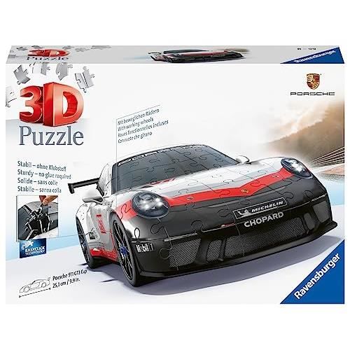 Ravensburger-Porsche 911 GT3 Cup 3D Puzzle-From 10 years old-108 numbered pieces to assemble without glue-Accessories included-11557