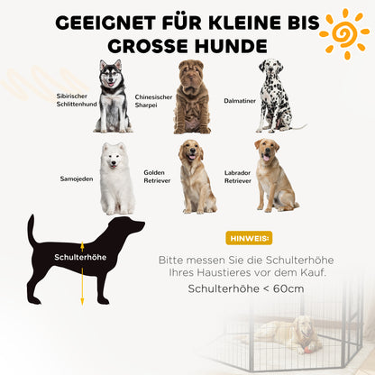 PawHut 2er-Set Erweiterung für Welpengehege, Hundezaun-Paneele, Haustierspielplatz, Welpenzaun aus Stahl, Grau