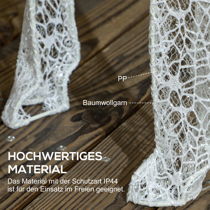 Outsunny LED-Weihnachtsdekoration, Lechtendes Rentier und Schlitten, 170 ljusare, 50 x 29 x 42 cm