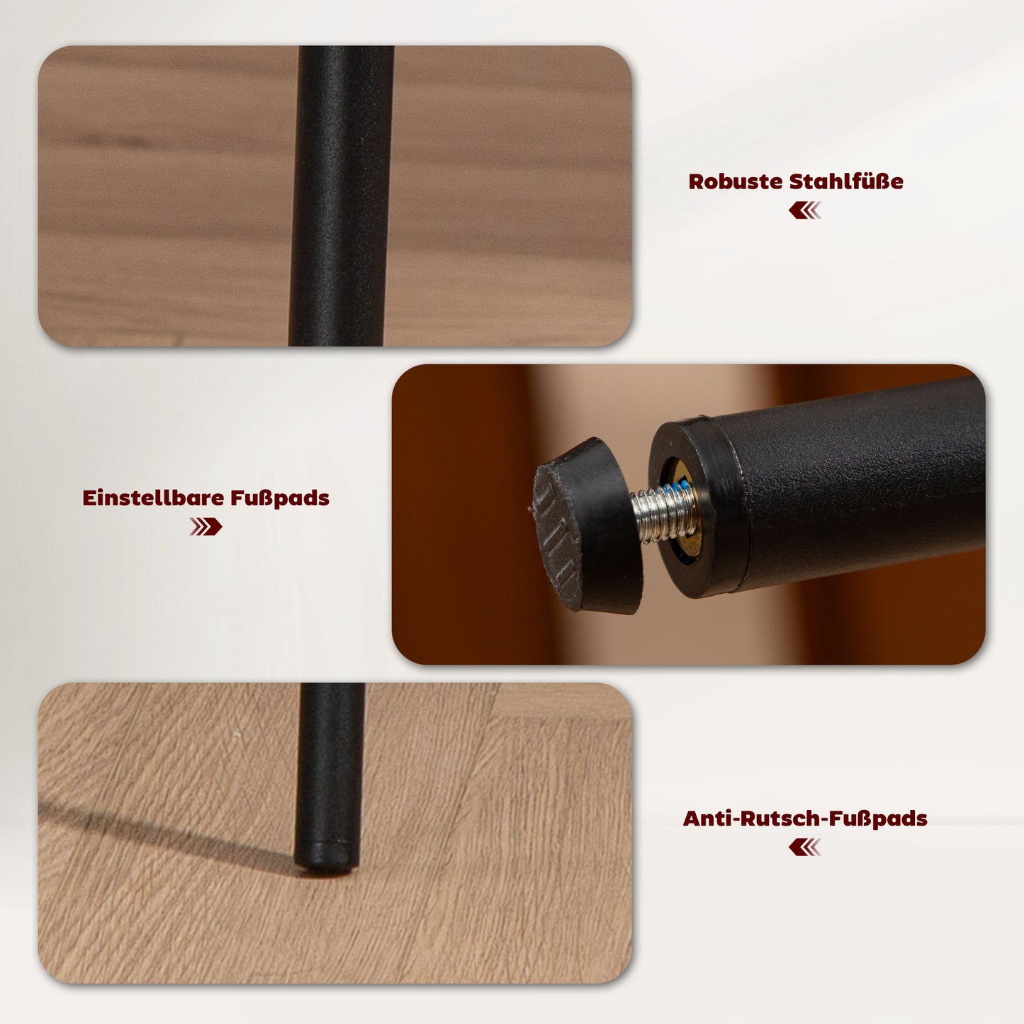 HOMCOM Esszimmerstuhl, Cordbezug, Schalenform, Metallbeine, Fußpolster, Beige