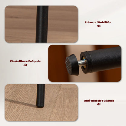 HOMCOM Esszimmerstuhl, Cordbezug, Schalenform, Metallbeine, Fußpolster, Beige